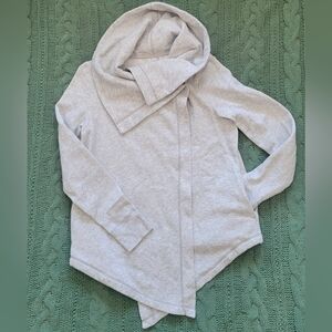 Z By Zella Heather Gray Hooded Wrap Jacket